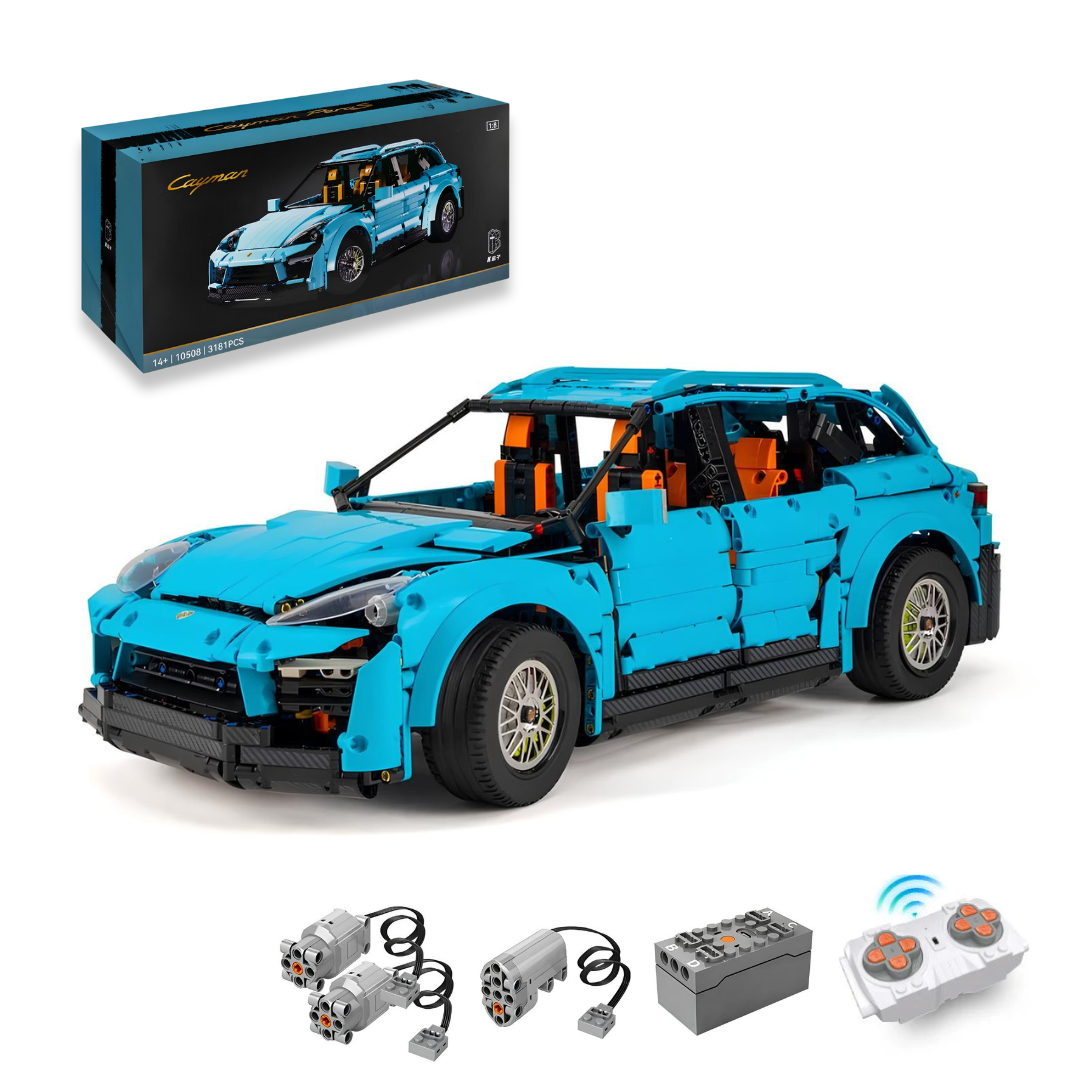 Brick MOC Porsche Cayman | Remote Control, Opening Features, 3181 pcs - Brick Car Merchant