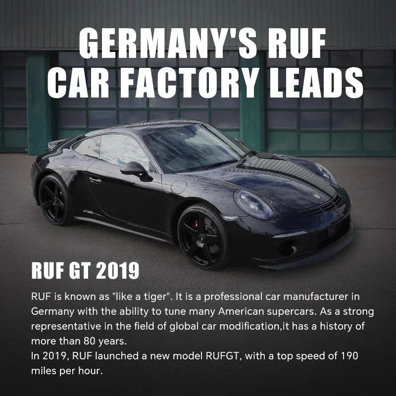 Brick MOC Porsche RUF GT | Remote Control, Opening Features, Independent Suspensions, 1655 pcs - Brick Car Merchant