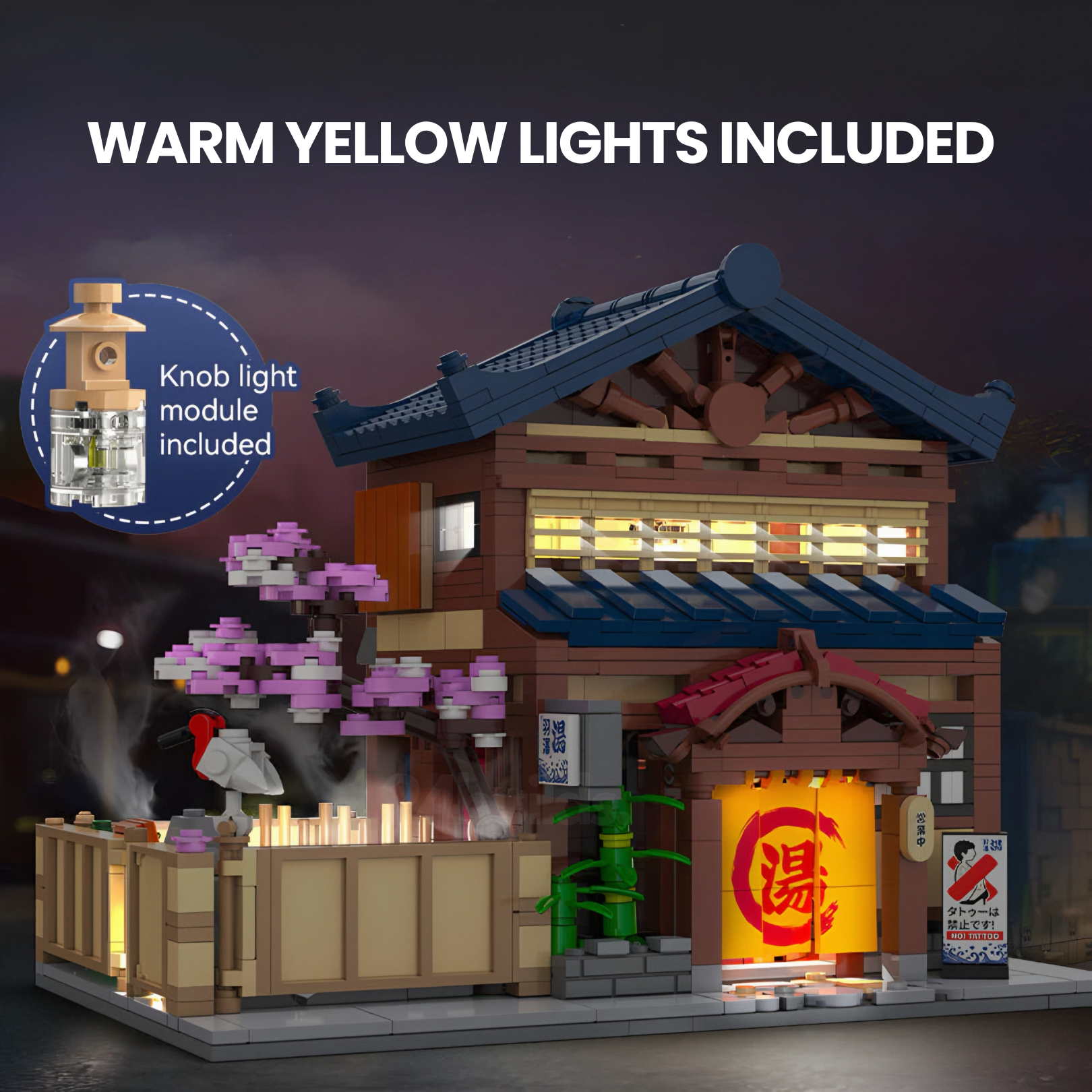 LEGO MOC Japanese Sento | 1250pcs - Brick Car Merchant