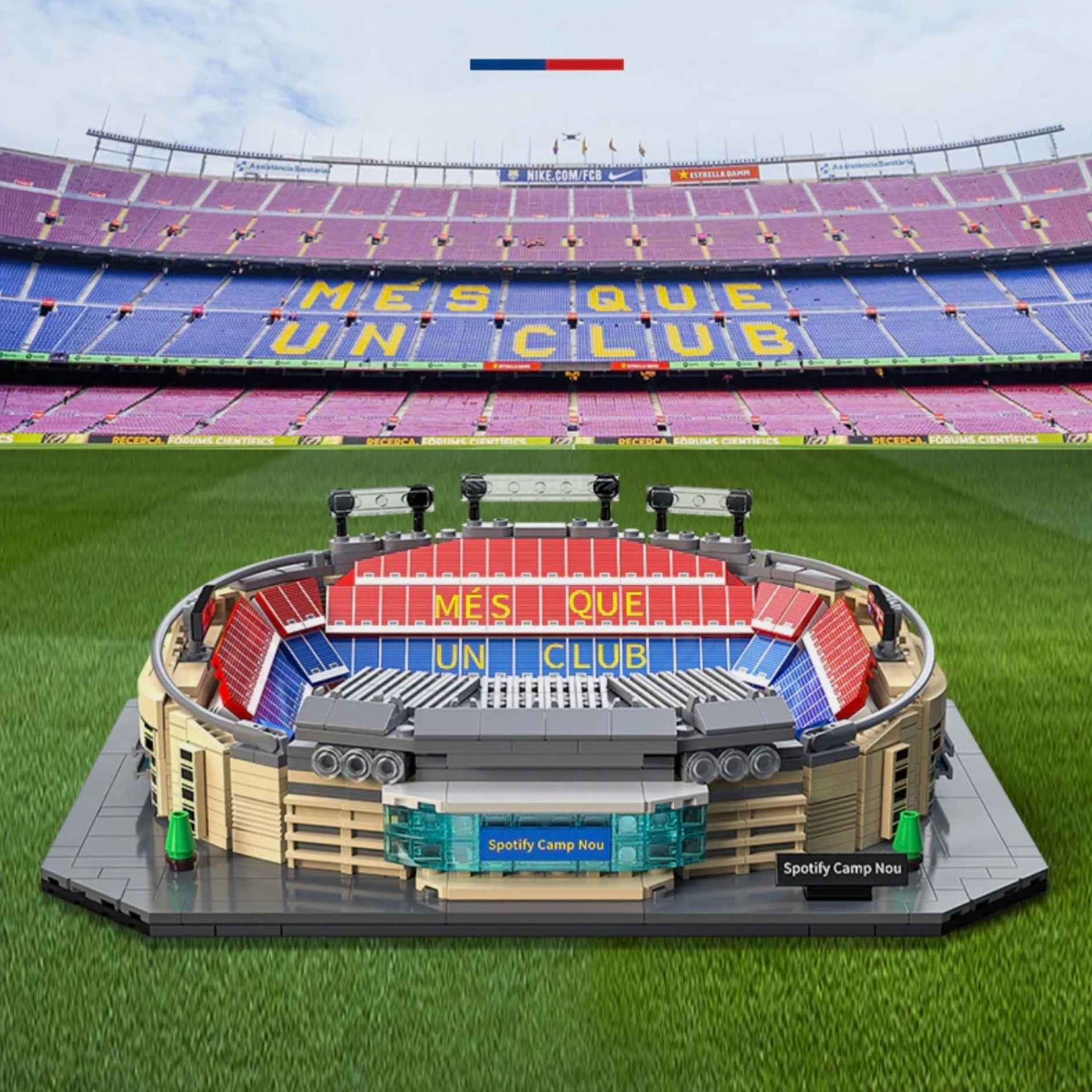 Brick MOC FC Barcelona Spotify Camp Nou | 728pcs - Brick Car Merchant