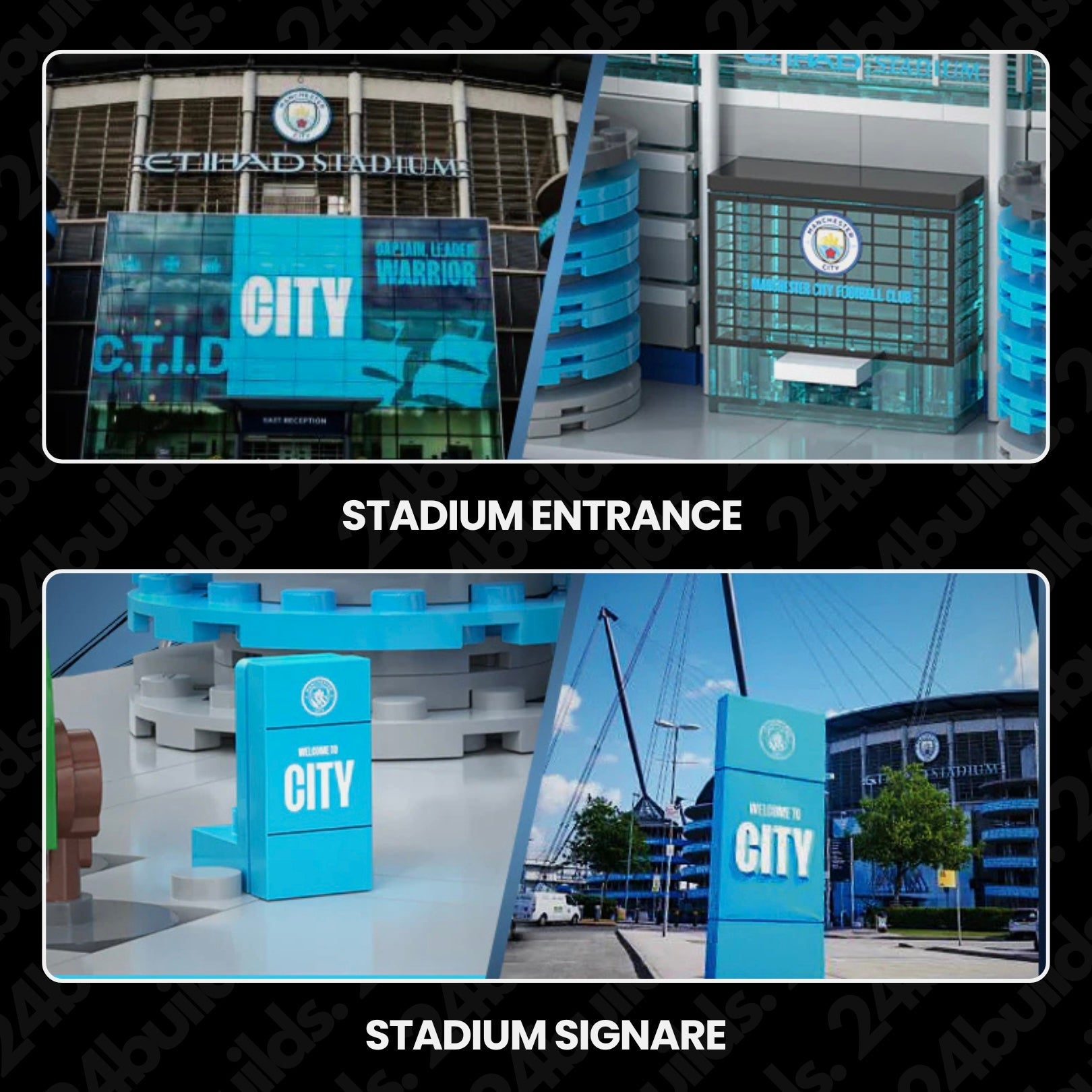 Brick MOC Manchester City Football Club Etihad Stadium | 4472pcs - Brick Car Merchant