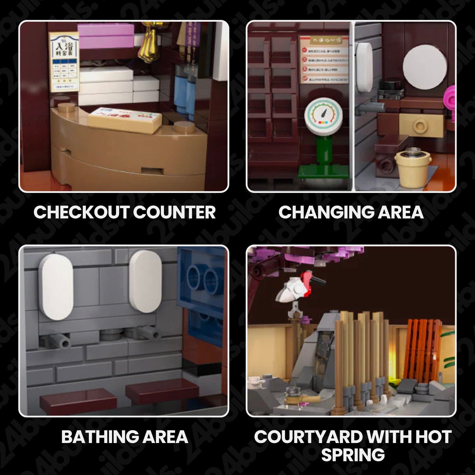 LEGO MOC Japanese Sento | 1250pcs - Brick Car Merchant