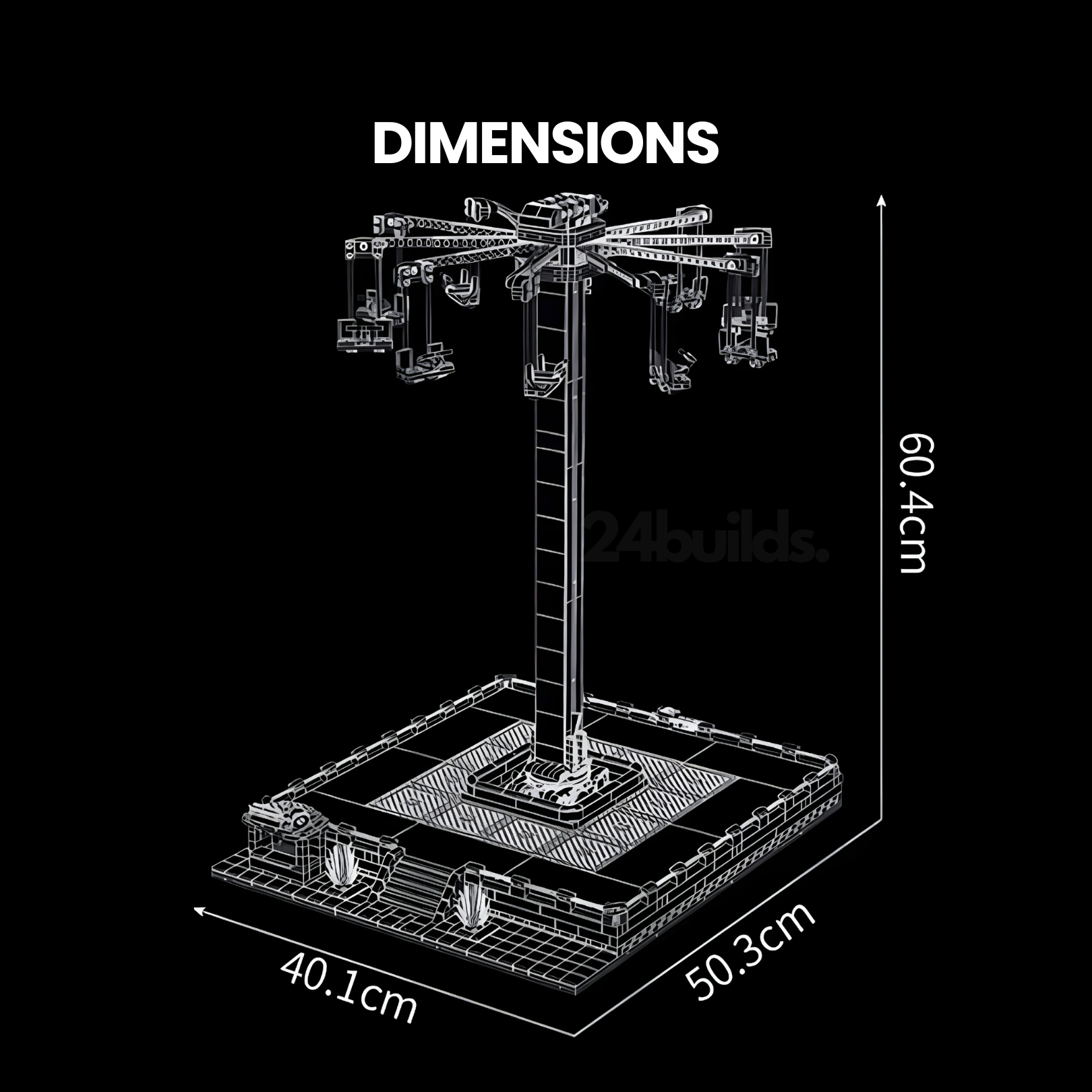 LEGO MOC Motorised Swing Carousel | 1580pcs - Brick Car Merchant