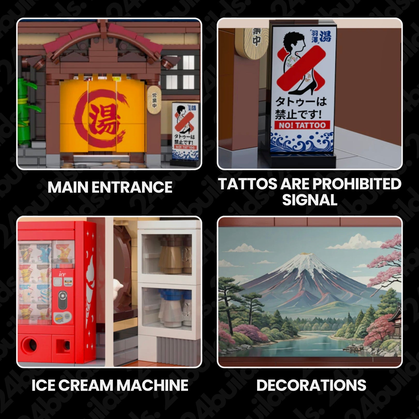 LEGO MOC Japanese Sento | 1250pcs - Brick Car Merchant