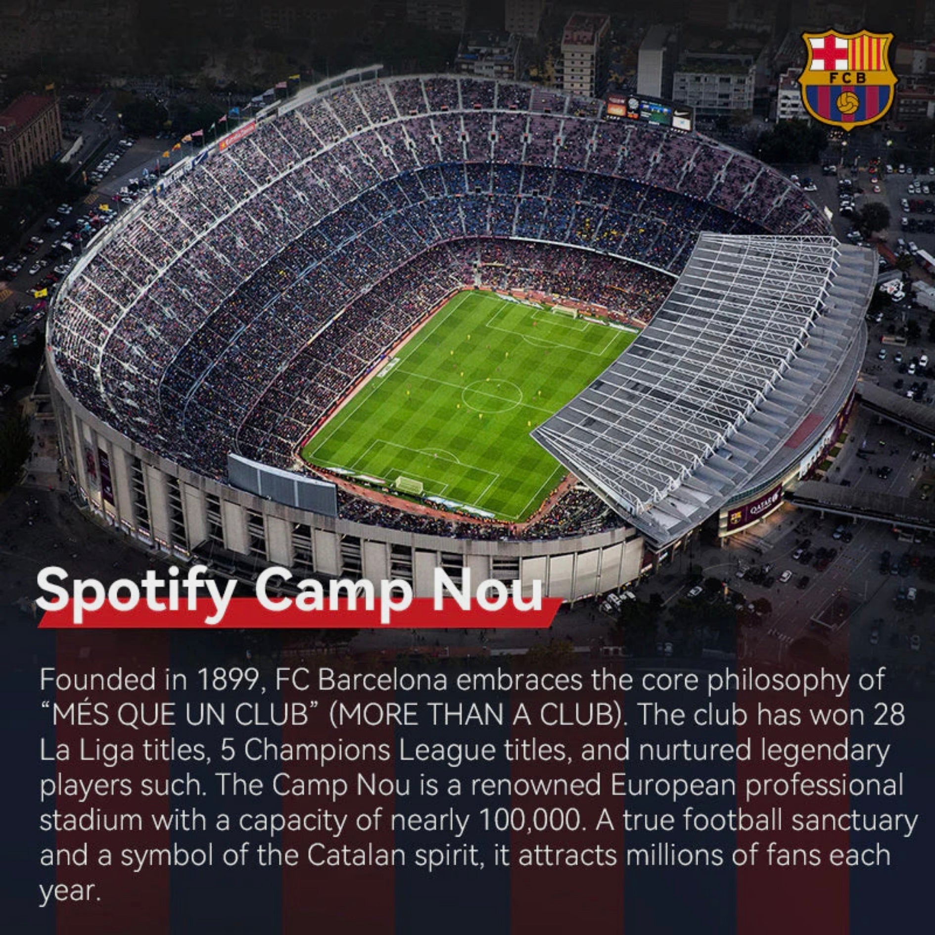 Brick MOC FC Barcelona Spotify Camp Nou | 728pcs - Brick Car Merchant