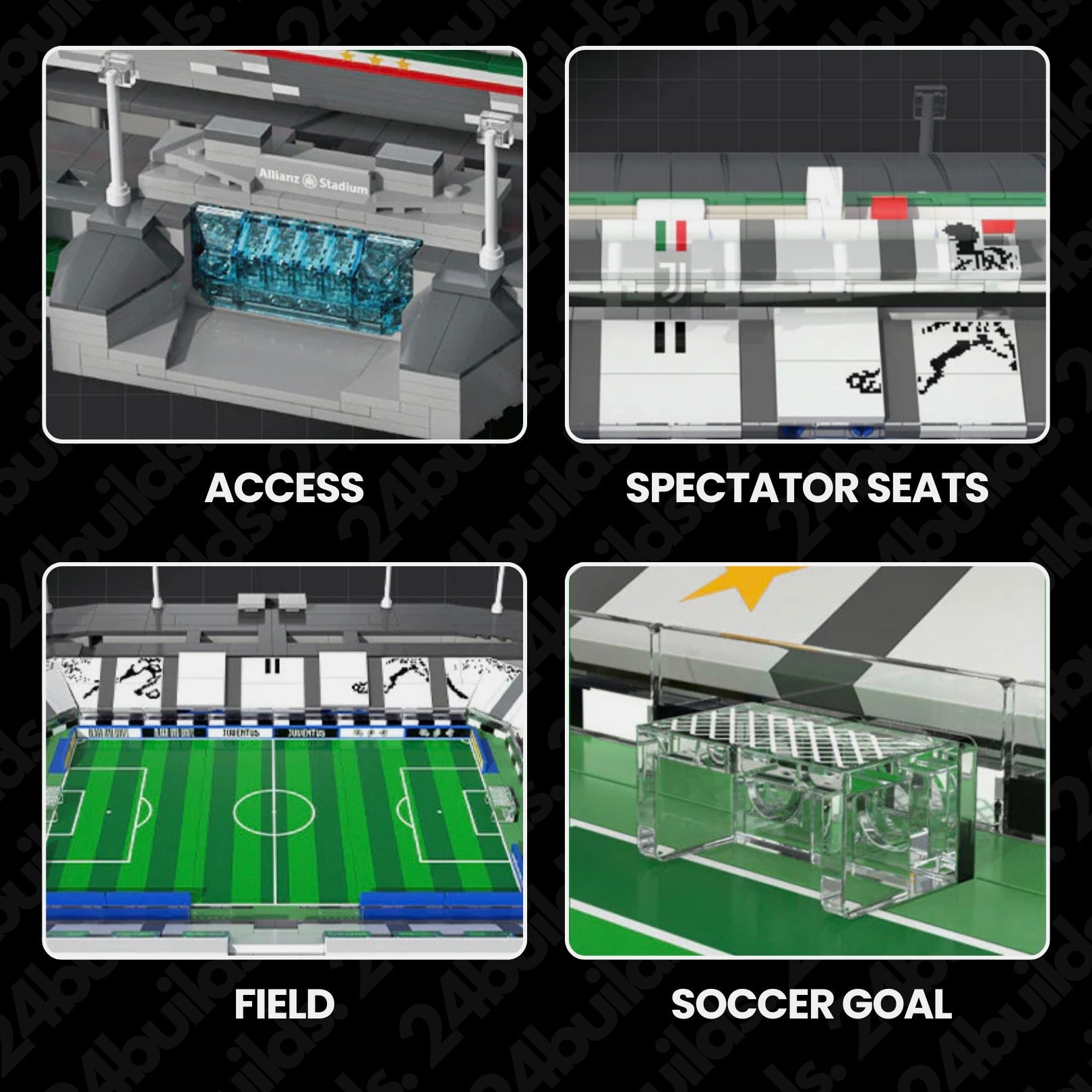 Brick MOC The Detailed Juventus Allianz Stadium | 3638pcs - Brick Car Merchant