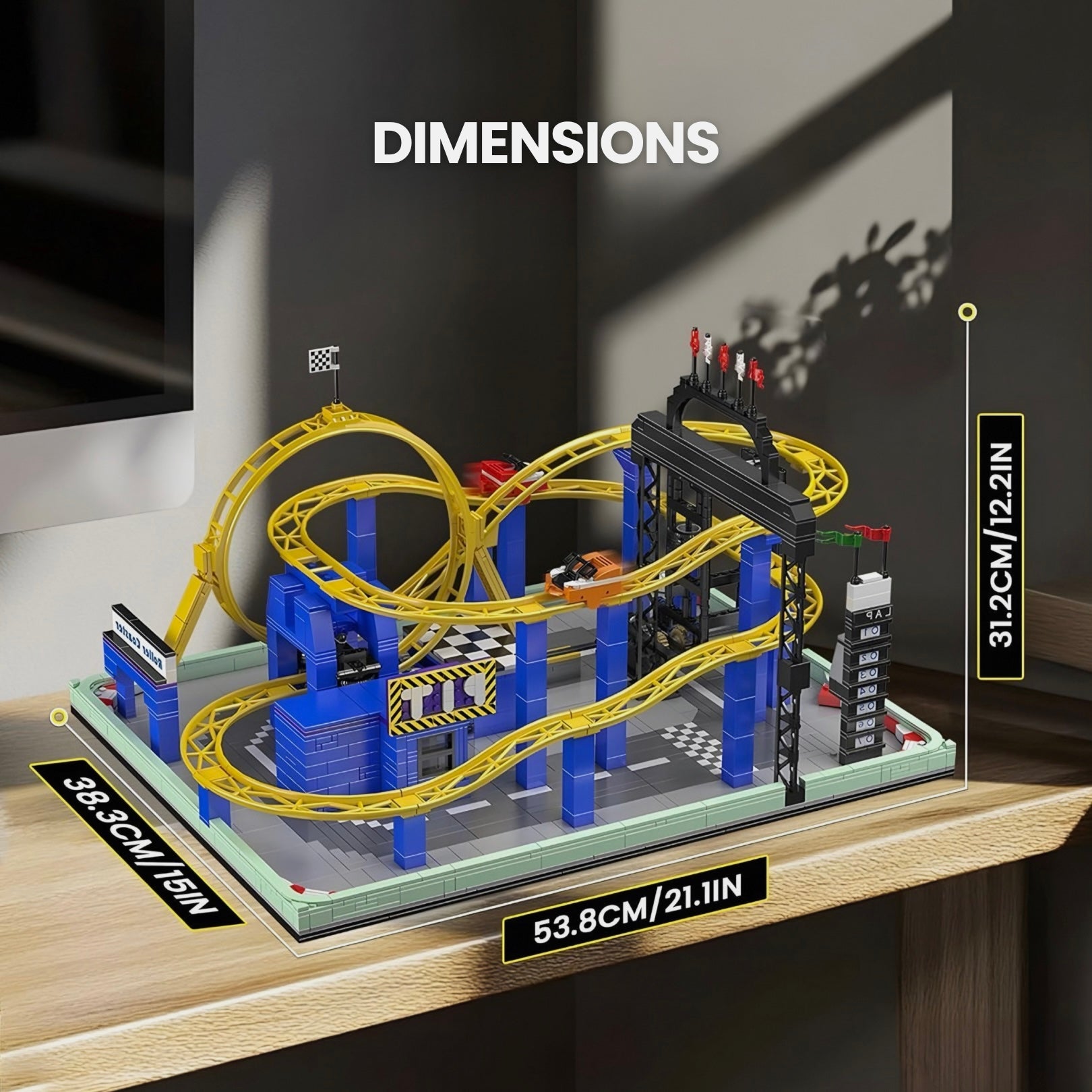 LEGO MOC Motorised Roller Coaster | 1708pcs - Brick Car Merchant