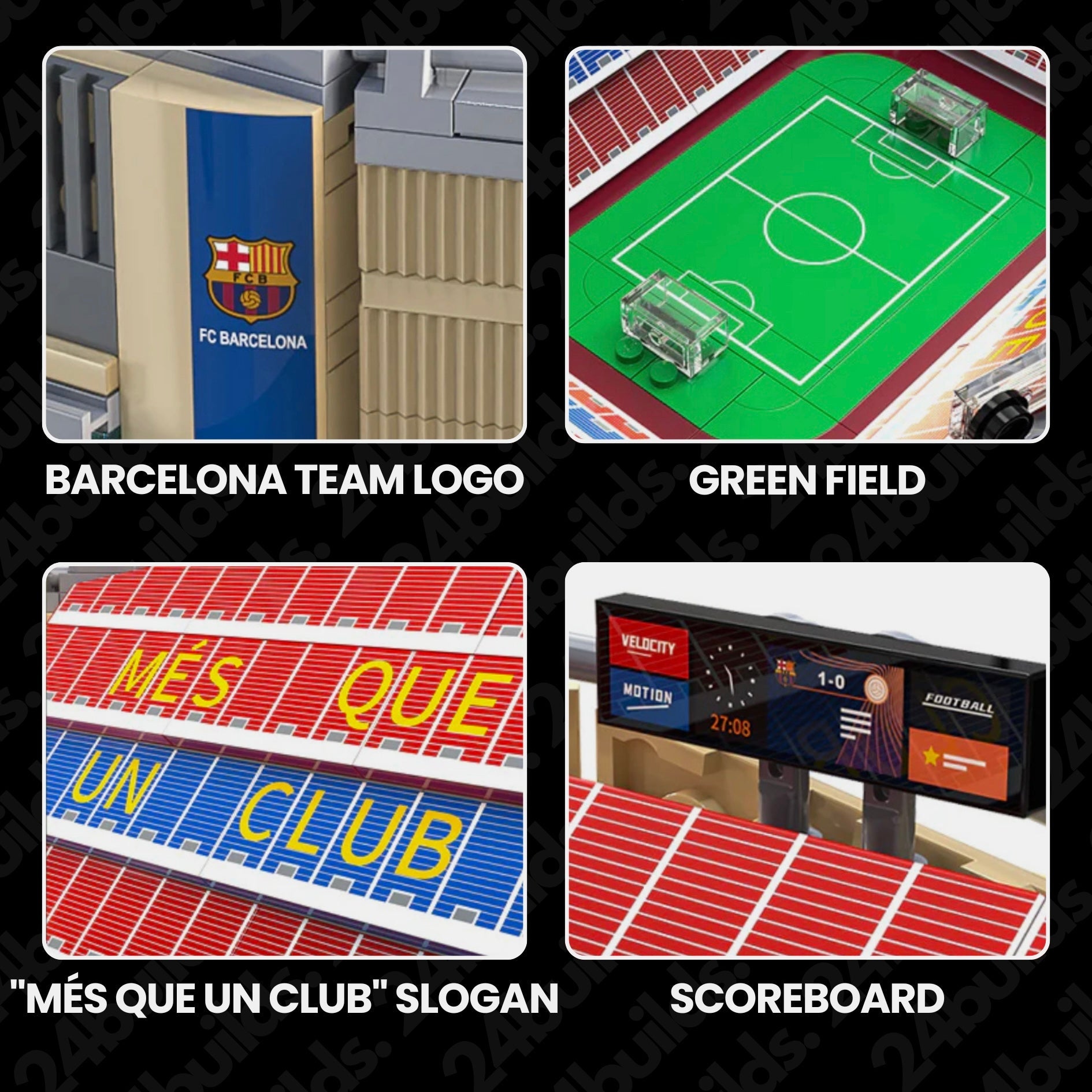 Brick MOC FC Barcelona Spotify Camp Nou | 728pcs - Brick Car Merchant