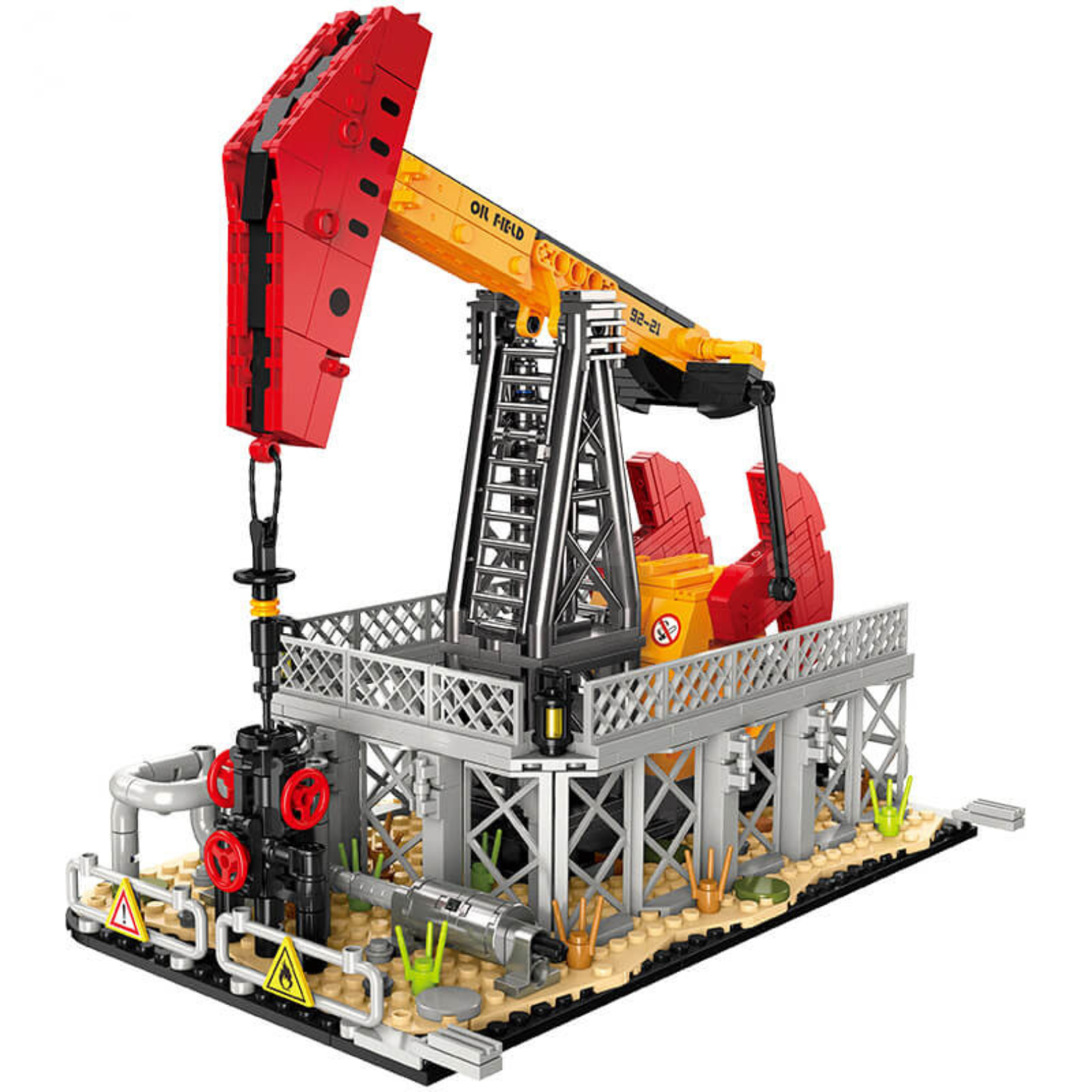 Brick MOC Industrial Oil Refinery Complex | 2142pcs - Brick Car Merchant