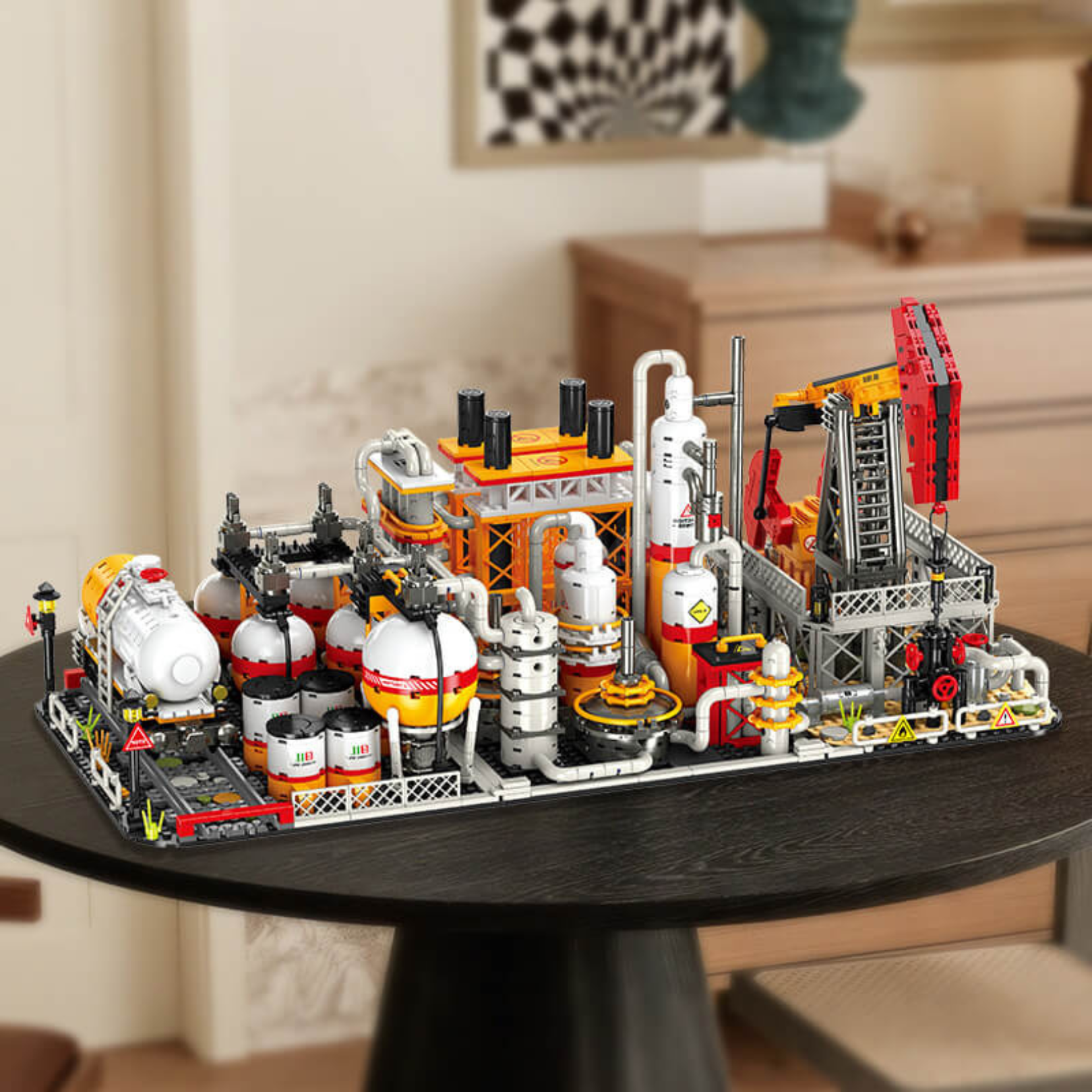 Brick MOC Industrial Oil Refinery Complex | 2142pcs - Brick Car Merchant