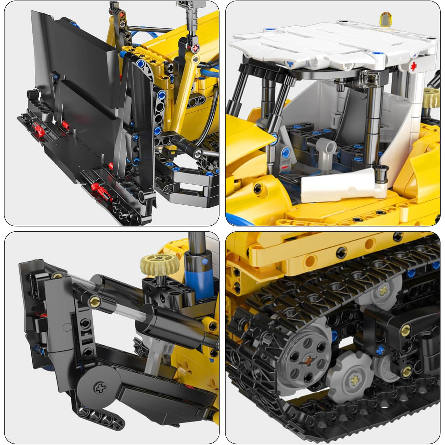 Brick MOC Professional Pneumatic Bulldozer | 1199pcs - Brick Car Merchant