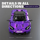 LEGO MOC Purple Phantom Sports Car | Remote Control, Opening Features, 1273 pcs - Brick Car Merchant