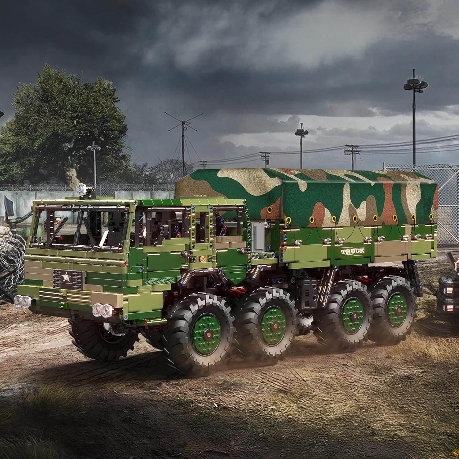 Brick MOC RC 4x4 Military Hauler | 4732pcs - Brick Car Merchant