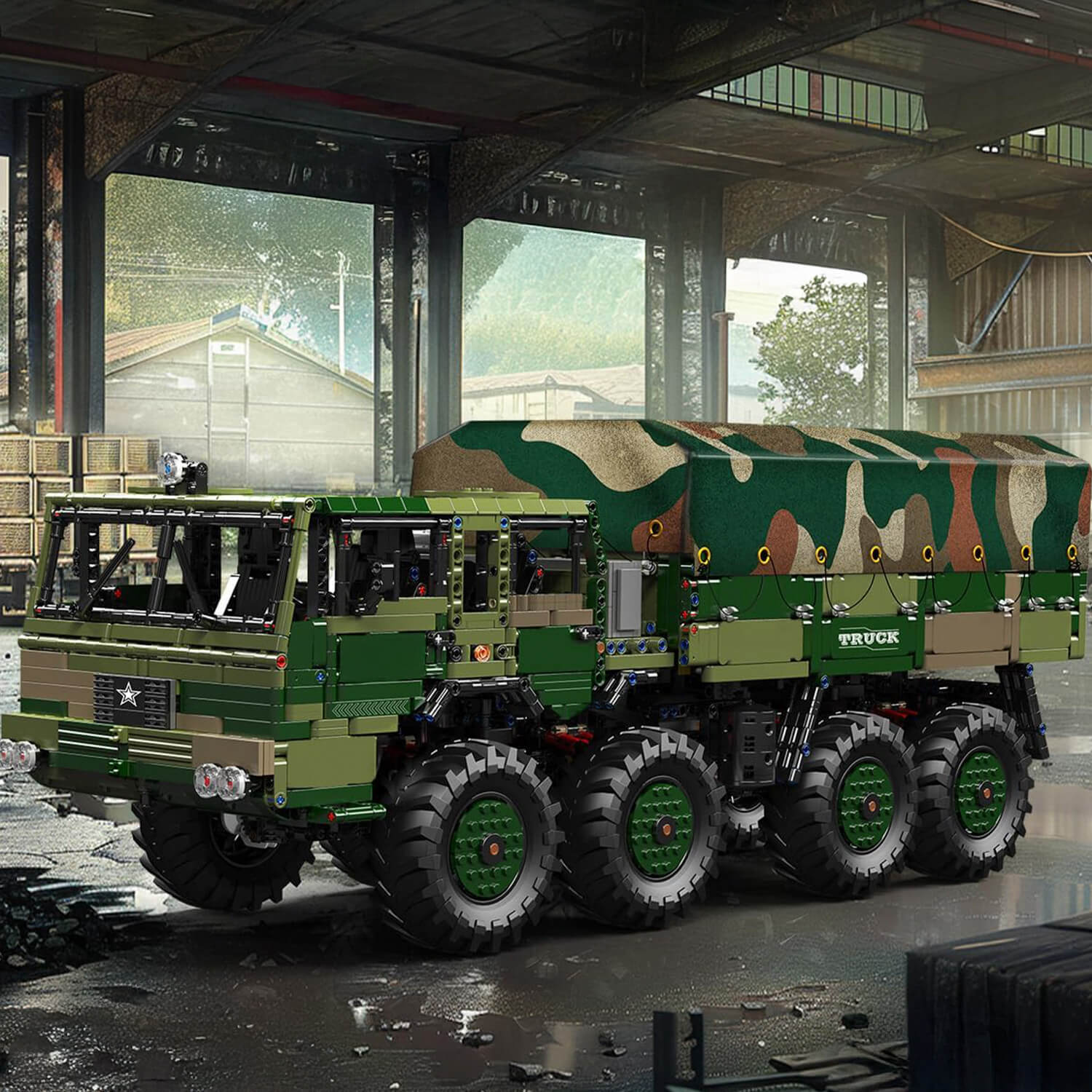 Brick MOC RC 4x4 Military Hauler | 4732pcs - Brick Car Merchant