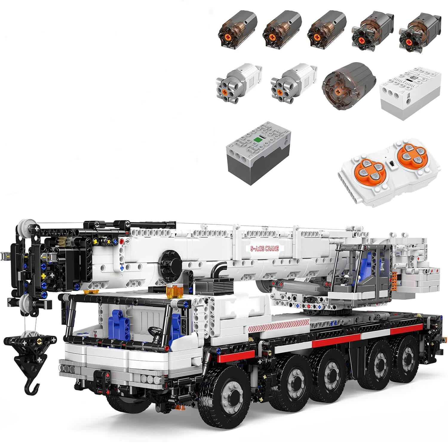 Brick MOC RC All-Terrain Crane Truck | 3247pcs - Brick Car Merchant