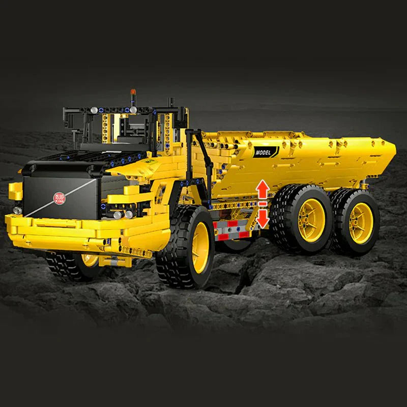 Brick MOC RC Articulated Dump Truck | 1888pcs - Brick Car Merchant