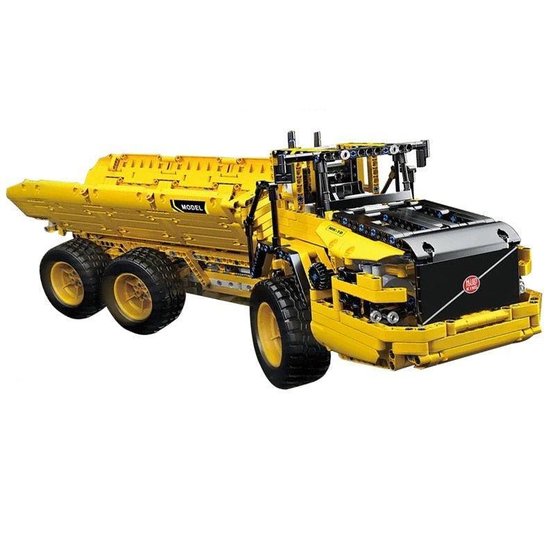 Brick MOC RC Articulated Dump Truck | 1888pcs - Brick Car Merchant