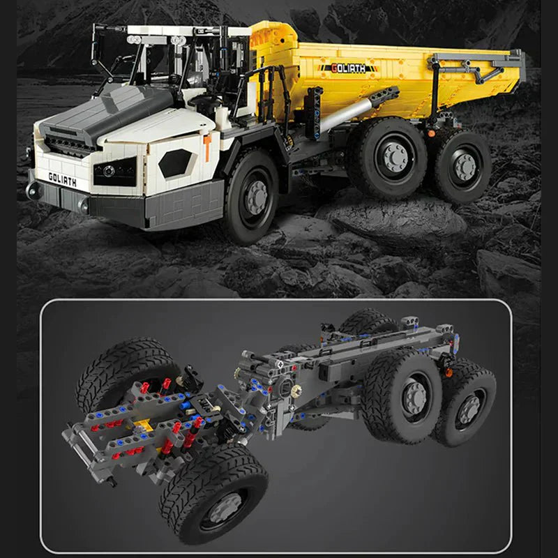 Brick MOC RC Articulated Dump Truck | 3067pcs - Brick Car Merchant