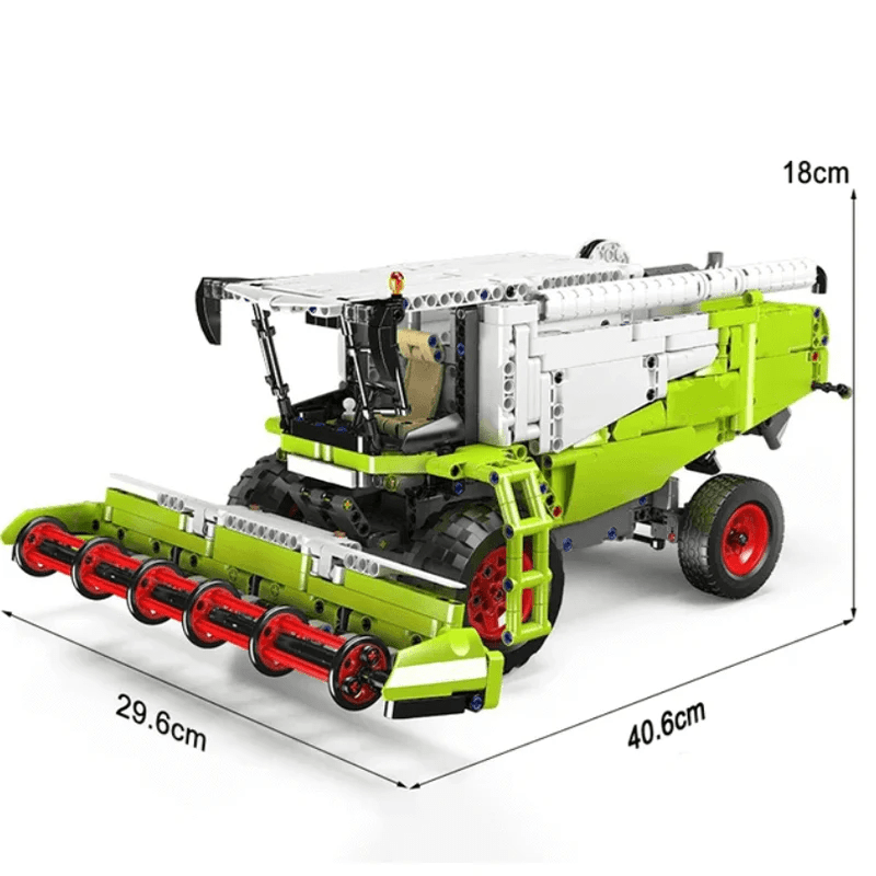 Brick MOC RC Combine Harvester | 1264pcs - Brick Car Merchant