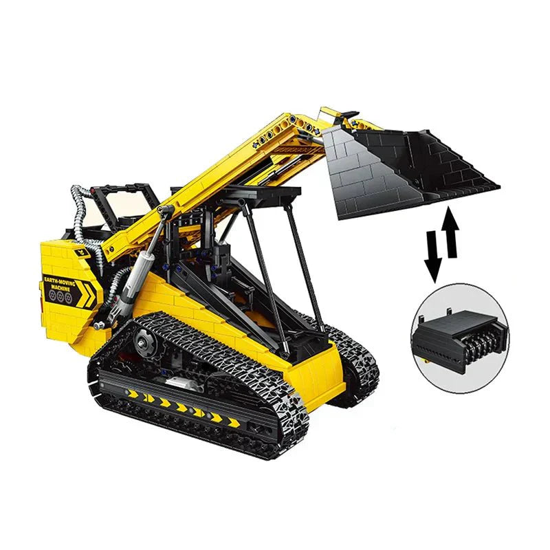 Brick MOC RC Compact Track Loader | 1800pcs - Brick Car Merchant