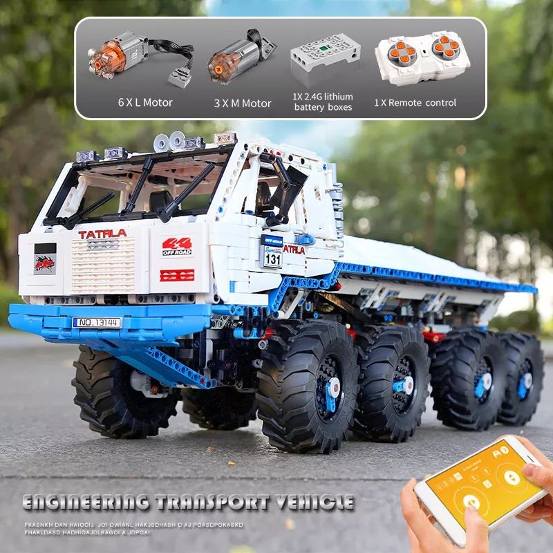 Brick MOC RC Heavy 8x8 Utility Truck | 3647pcs - Brick Car Merchant