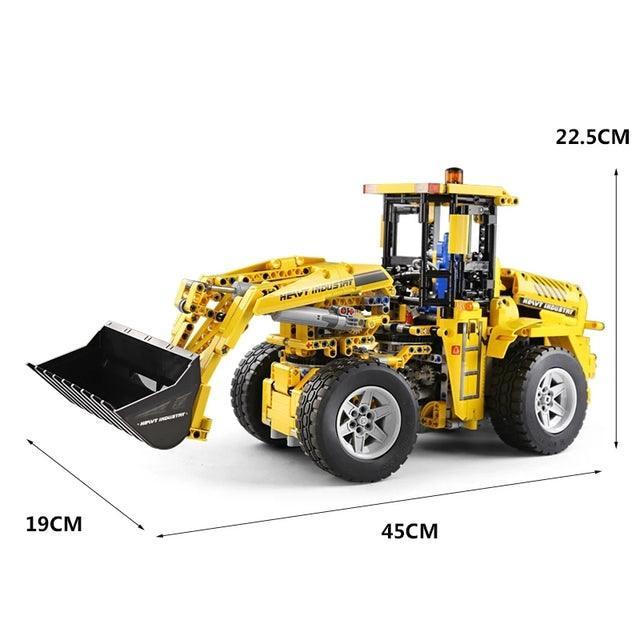 Brick MOC RC Heavy-Duty Bulldozer | 1582pcs - Brick Car Merchant