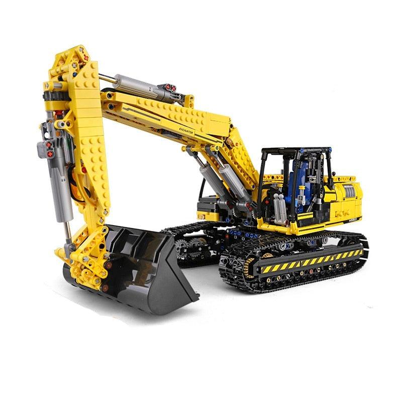Brick MOC RC Heavy-Duty Excavator | 1830pcs - Brick Car Merchant