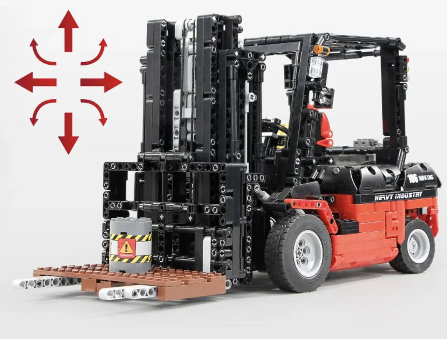 Brick MOC RC Industrial Forklift | 1719pcs - Brick Car Merchant