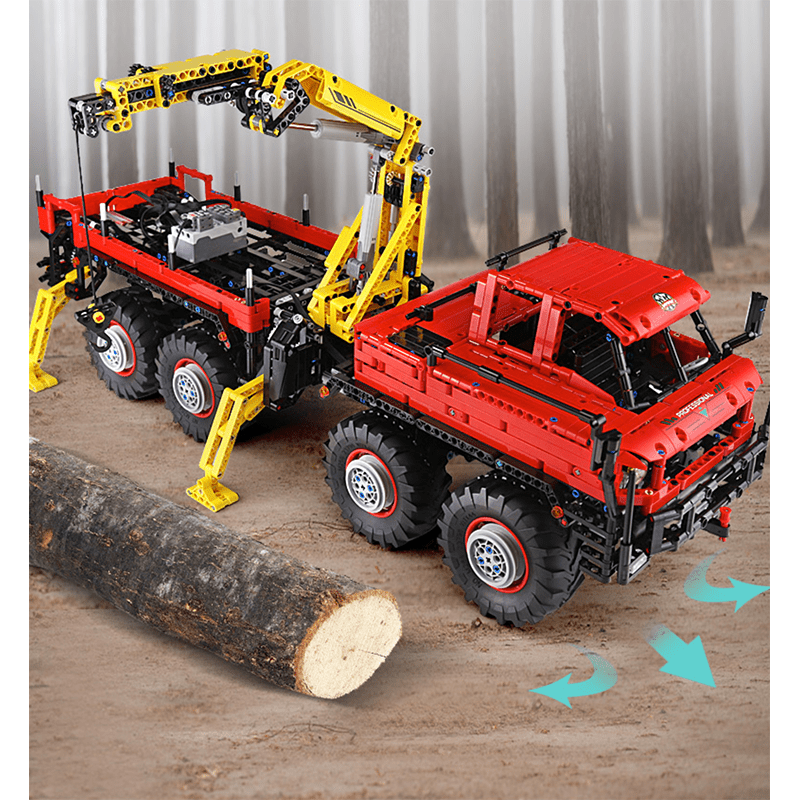 Brick MOC RC Logging Truck | 3068pcs - Brick Car Merchant