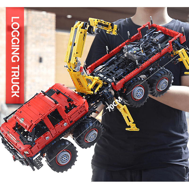 Brick MOC RC Logging Truck | 3068pcs - Brick Car Merchant