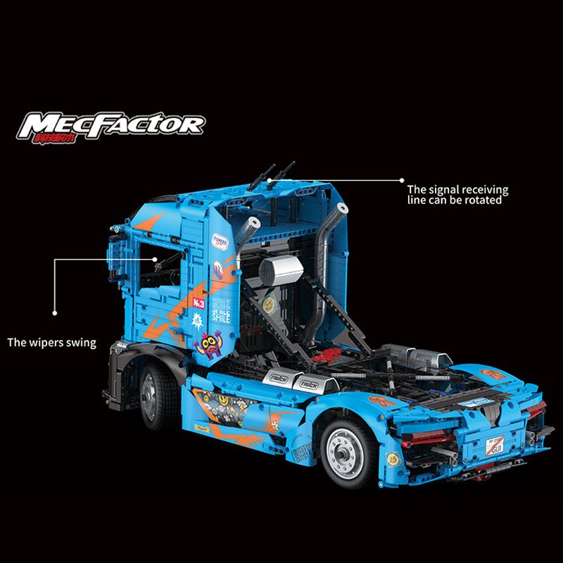 Brick MOC RC Long-Haul Trailer Truck | 3655pcs - Brick Car Merchant