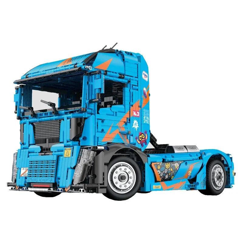 Brick MOC RC Long-Haul Trailer Truck | 3655pcs - Brick Car Merchant