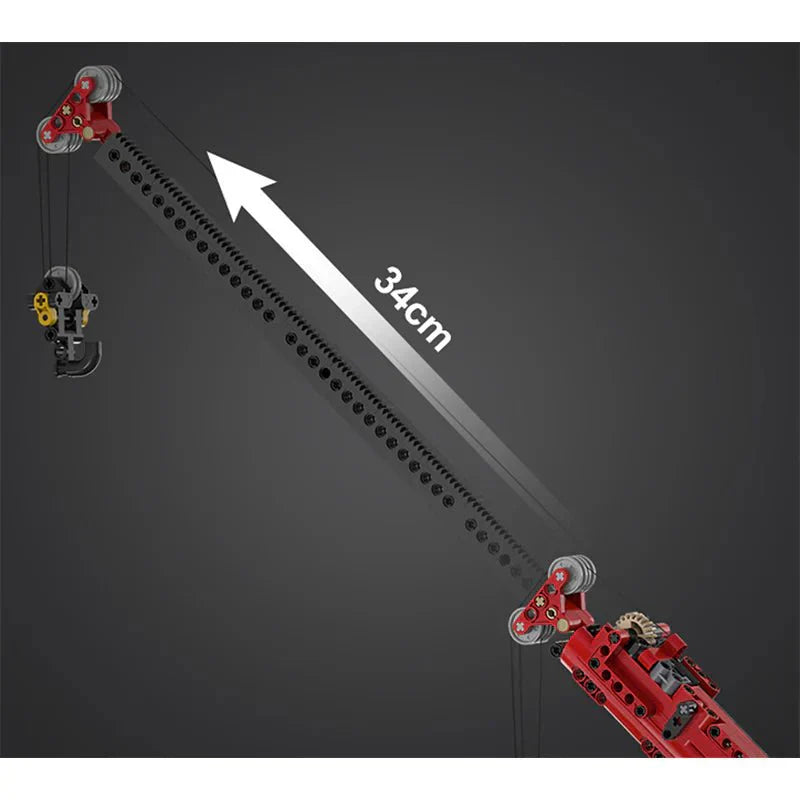 Brick MOC RC Mobile Crane | 1831pcs - Brick Car Merchant