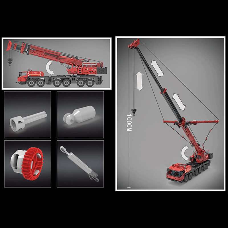 Brick MOC RC Mobile Crane Truck | 4460pcs - Brick Car Merchant