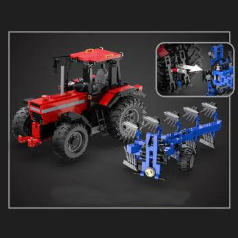 Brick MOC RC Plowing Tractor | 1675pcs - Brick Car Merchant
