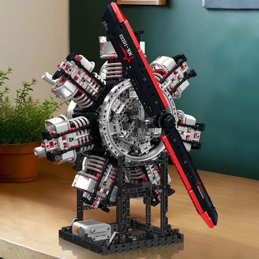 Brick MOC Radial Aircraft Engine | 3089pcs - Brick Car Merchant