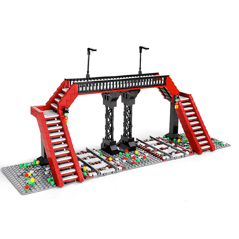 Brick MOC Railway Crossing | 654pcs - Brick Car Merchant