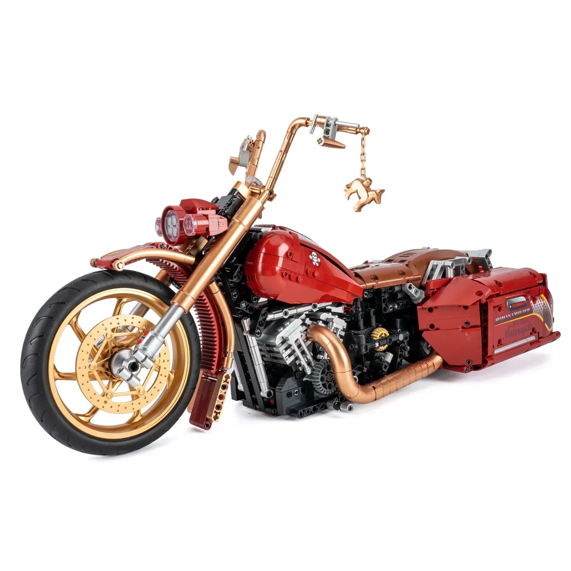 Brick MOC Red Custom Chopper | 2111pcs - Brick Car Merchant