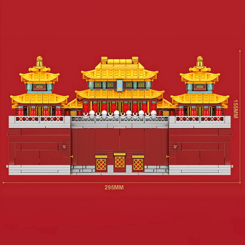 Brick MOC Red Dragon Palace | 1904pcs - Brick Car Merchant