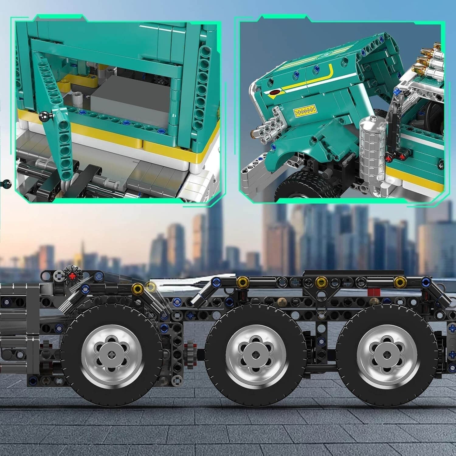 Brick MOC Remote Controlled American Truck | 2063pcs - Brick Car Merchant