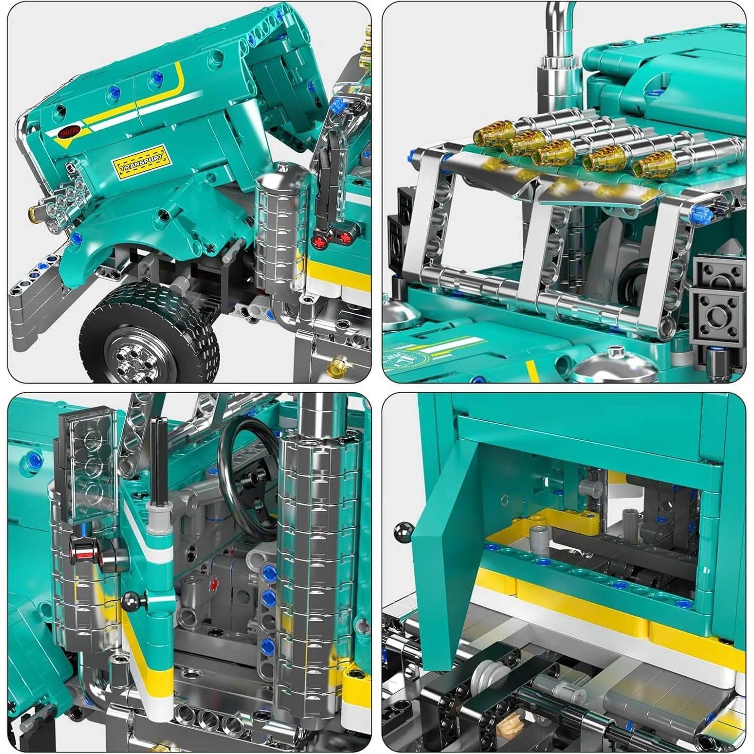 Brick MOC Remote Controlled American Truck | 2063pcs - Brick Car Merchant