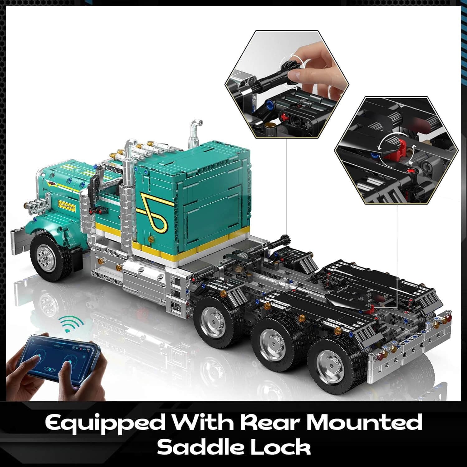 Brick MOC Remote Controlled American Truck | 2063pcs - Brick Car Merchant