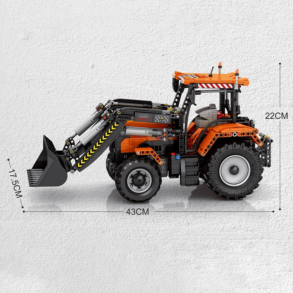 Brick MOC Remote Controlled Loading Tractor | 1496pcs - Brick Car Merchant