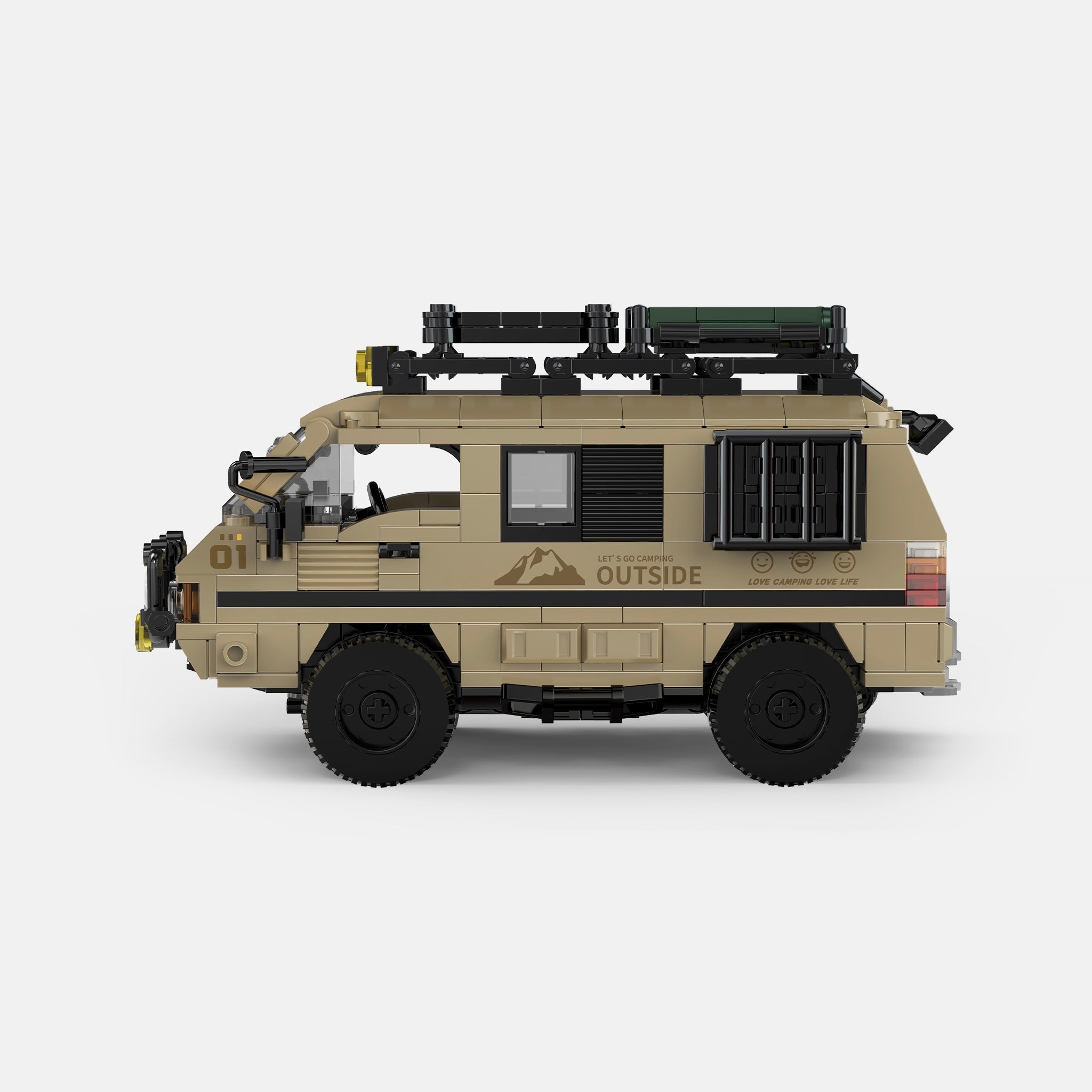 Brick MOC Retro 4x4 Camper Van - Brick Car Merchant