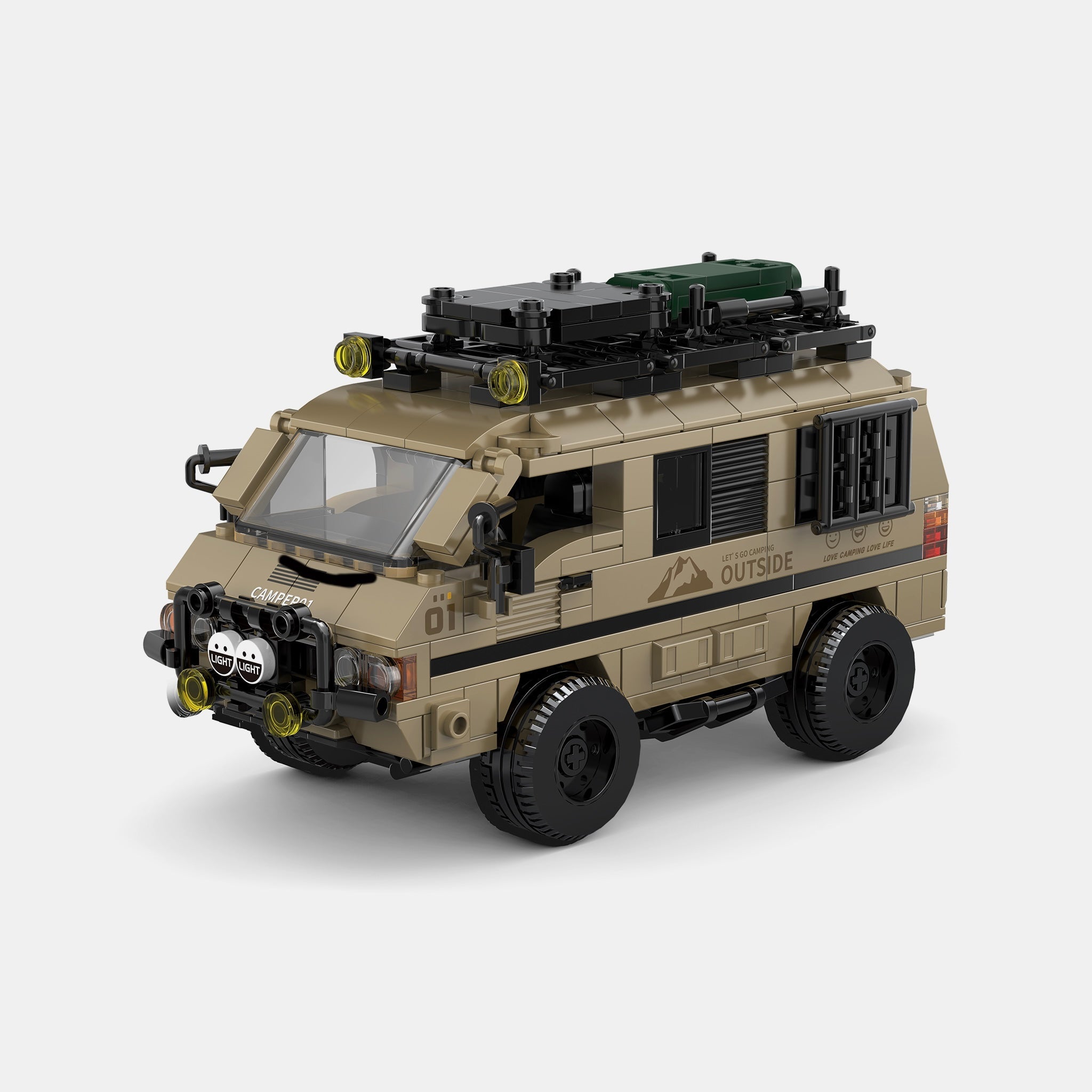 Brick MOC Retro 4x4 Camper Van - Brick Car Merchant