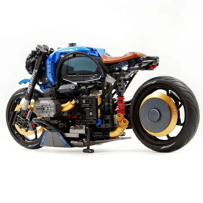 Brick MOC Retro Cafe Racer 1000 | 1591pcs - Brick Car Merchant