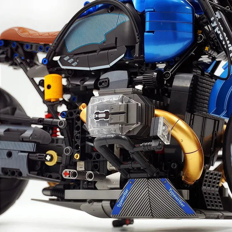 Brick MOC Retro Cafe Racer 1000 | 1591pcs - Brick Car Merchant