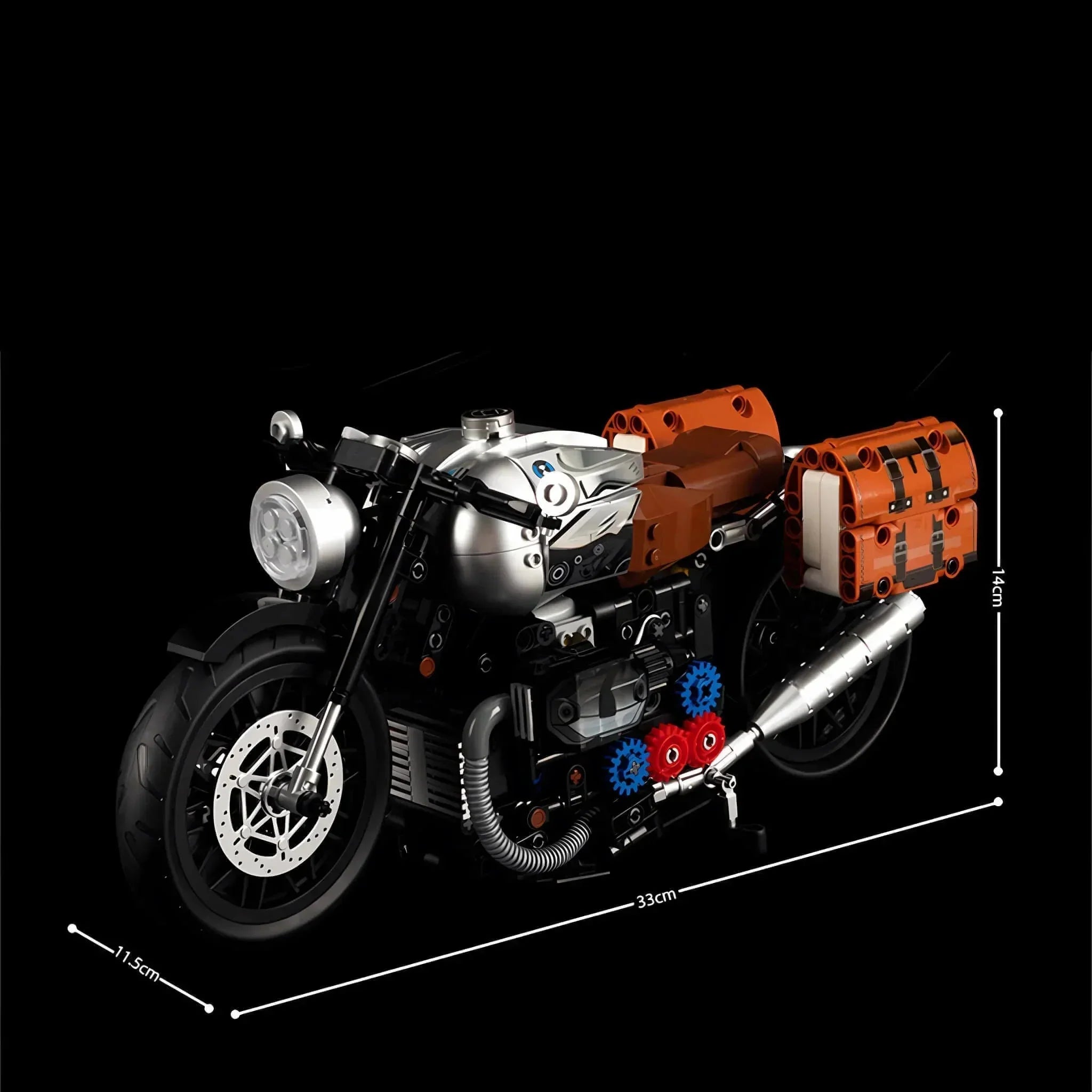 Brick MOC Retro Classic Motorcycle | 925pcs - Brick Car Merchant