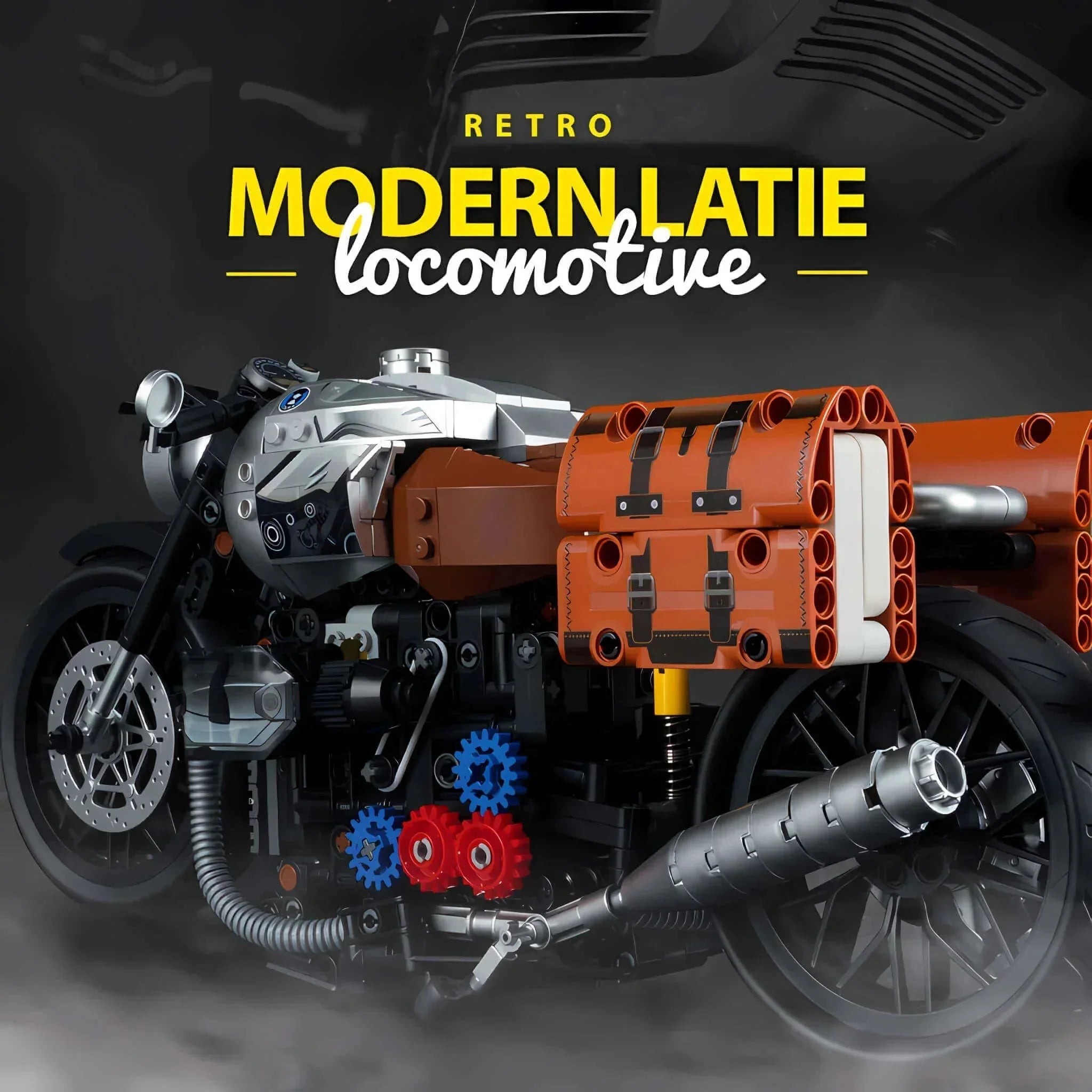Brick MOC Retro Classic Motorcycle | 925pcs - Brick Car Merchant