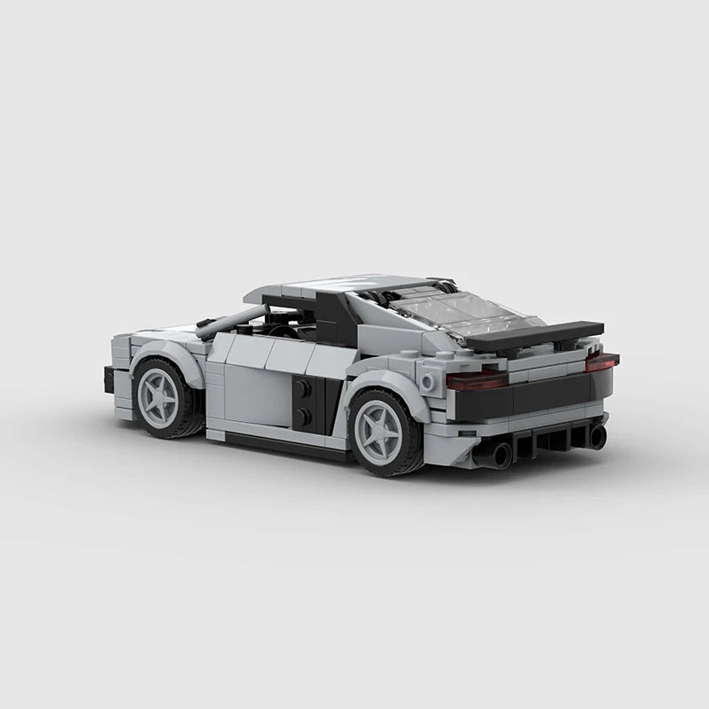Brick MOC Audi R8 Grey - Brick Car Merchant